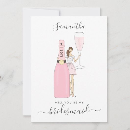 Carte Demande Demoiselle d'Honneur (Devant)