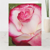 Carte Demande en mariage personnalisée avec rose rose et (Devant)