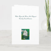 Carte Demande Fille aux Fleurs Jacinthe Blanche (Dos)