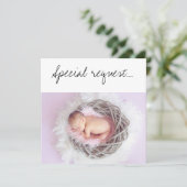 Carte Demande spéciale Be My GodParent Baby in a Nest (Debout devant)