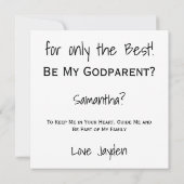 Carte Demande spéciale Be My GodParent Sleeping Baby Car (Dos)