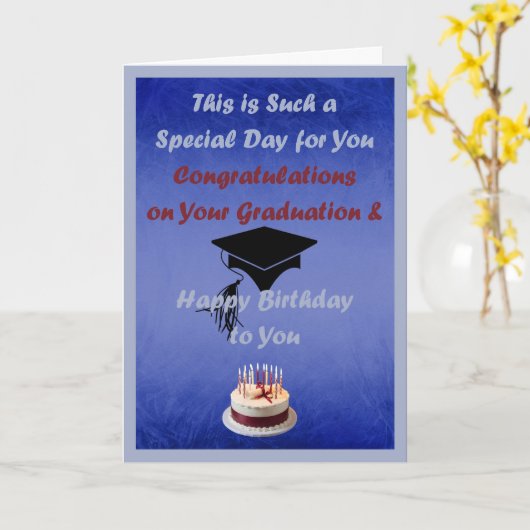 Carte Demande spéciale Graduation Anniversaire pour Homm (Fleur jaune)
