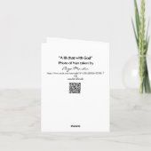 Carte Demander à un 'lil conversation avec Dieu vers l'a (Dos)