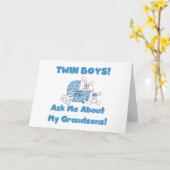 Carte Demandez des nouvelles de mes petits-fils jumeaux (Fleur jaune)