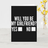 Carte Demandez-lui si vous serez ma petite amie Mignon S (Fleur jaune)