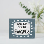 Carte Demandez-moi à propos de Bagels Grey Card (Debout devant)