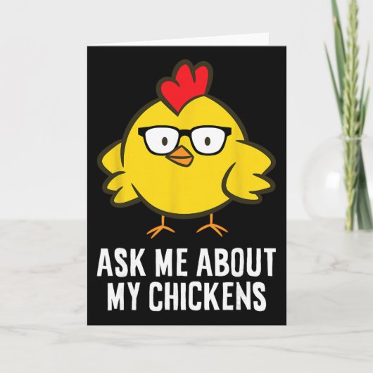 Carte Demandez-moi à propos de mes poulets (Devant)