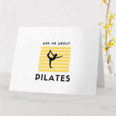 Carte Demandez-moi à propos de pilates (Fleur jaune)