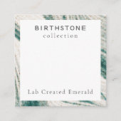 Carte d'emballage de collier d'émeraude créée par (Devant)