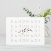 Carte d'emballage de produits de Merci d'entrepris (Debout devant)