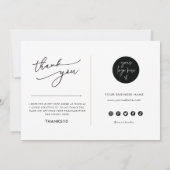 Carte d'emballage de produits de Merci d'entrepris (Dos)