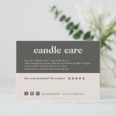 Carte d'emballage pour Merci de soins aux bougies (Debout devant)