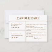Carte d'emballage pour Merci de soins aux bougies (Devant)