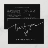 Carte d'emballage pour petites entreprises Merci d (Devant / Derrière)