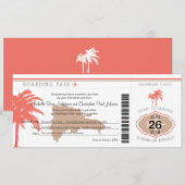 Carte d'embarquement à Mariage République Dominica (Devant / Derrière)