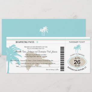 Carte d'embarquement à Mariage République Dominica