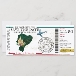 Carte d'embarquement   Anniversaire Destination Su