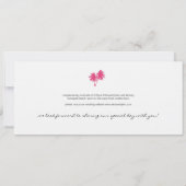 Carte d'embarquement au faire-part de mariage (Dos)