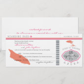 Carte d'embarquement au faire-part de mariage (Devant / Derrière)