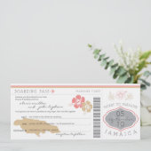 Carte d'embarquement au faire-part de mariage de (Debout devant)