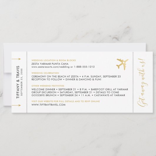 Carte d'embarquement avec QR Code Destination Mari (Dos)