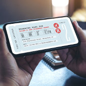 Carte d'embarquement avion anniversaire de enfant