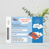 Carte d'embarquement Avion Anniversaire Fête Invit (Debout devant)