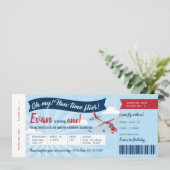 Carte d'embarquement Avion Anniversaire Invitation (Debout devant)