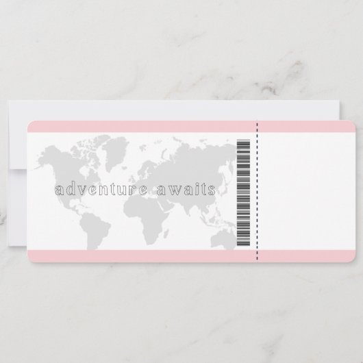 Carte d'embarquement Baby shower de voyage pour bé (Dos)