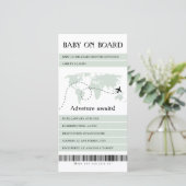 Carte d'embarquement Bébé à bord Baby shower de vo (Debout devant)