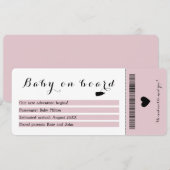 Carte D'Embarquement Bébé À Bord Voyage Grossesse (Devant / Derrière)