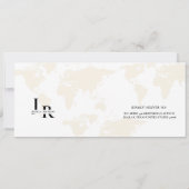 Carte d'embarquement beige mariage RSVP boîtier (Dos)