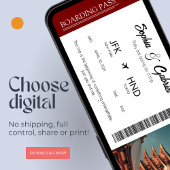 Carte d'embarquement Billet cadeau d'anniversaire 