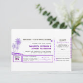 carte d'embarquement billet d'avion faire-part de (Debout devant)