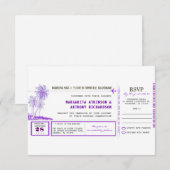 carte d'embarquement billet d'avion faire-part de (Devant / Derrière)