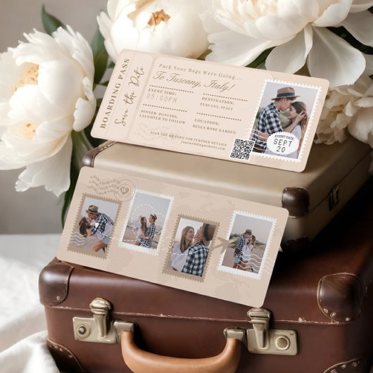 Carte d'embarquement billet d'avion pour mariage d