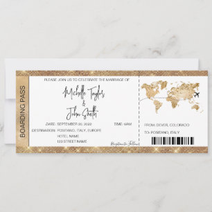 Carte d'embarquement Billet Destination Mariage Go