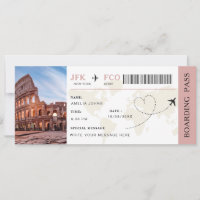 Carte d'embarquement Billet surprise Voyage