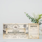 carte d'embarquement billets d'anniversaire voyage (Debout devant)