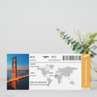 Carte d'embarquement billets d'avion personnalisab