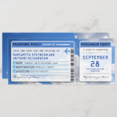 carte d'embarquement billets de réservation de dat (Devant / Derrière)