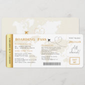 Carte d'embarquement Billets de vol Anniversaire (Devant / Derrière)