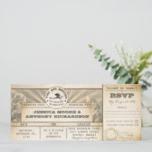 carte d'embarquement billets de vol mariage- invit (Debout devant)