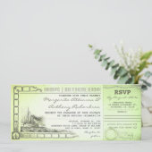 carte d'embarquement billets d'invitations de mari (Debout devant)