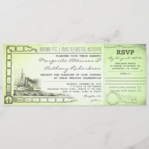 carte d'embarquement billets d'invitations de mari
