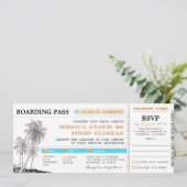 carte d'embarquement Billets mariage avec RSVP ens (Debout devant)