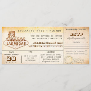carte d'embarquement Billets mariage-invitation LA
