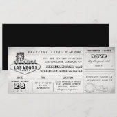 carte d'embarquement billets mariage LAS VEGAS (Devant / Derrière)