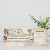 carte d'embarquement Billets mariages - invitation (Debout devant)
