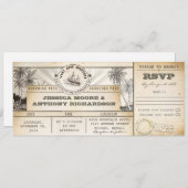 carte d'embarquement Billets mariages - invitation (Devant / Derrière)